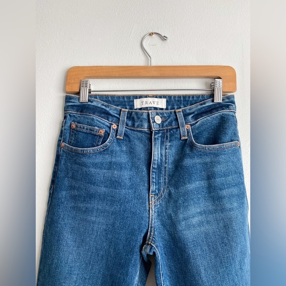 🔥TRAVE Revolve Irina Slim Wonderwall Jeans High Mid Rise Ankle Classic USA 26 - Picture 6 of 12